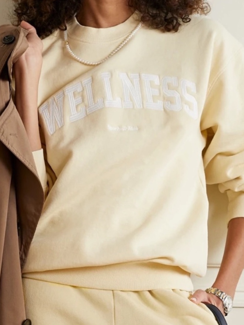 Sporty & Rich Wellness Embroidered Sweatshirt